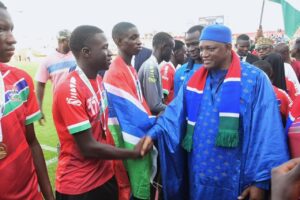 Young Scorpions Hand Over WAFU-A U17 Trophy to President Barrow